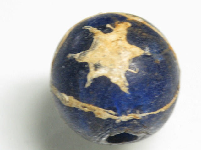 TOKO-BEADS T588-31 Manik Burung(blue) 17mm T588-31 マニックブルン（鳥玉/ブルー） 17mm Asian bead & African bead  Handmade,Lampeork,bead,asia,india,ethnic,parts,accessory,beads とんぼ玉,ビーズ,トンボ玉,アジア,インド,エスニック,手作り,パーツ,アクセサリー