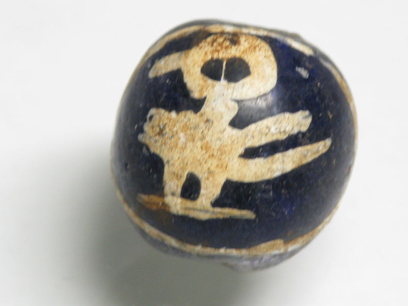 TOKO-BEADS T588-32 Manik Burung(blue) 16mm T588-32 マニックブルン（鳥玉/ブルー） 16mm Asian bead & African bead  Handmade,Lampeork,bead,asia,india,ethnic,parts,accessory,beads とんぼ玉,ビーズ,トンボ玉,アジア,インド,エスニック,手作り,パーツ,アクセサリー
