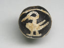TOKO-BEADS T589-10 Manik Burung(black) 17mm T589-10 マニックブルン（鳥玉/ブラック） 17mm Asian bead & African bead  Handmade,Lampeork,bead,asia,india,ethnic,parts,accessory,beads とんぼ玉,ビーズ,トンボ玉,アジア,インド,エスニック,手作り,パーツ,アクセサリー