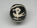 TOKO-BEADS T589-16 Manik Burung(black) 15mm T589-16 マニックブルン（鳥玉/ブラック） 15mm Asian bead & African bead  Handmade,Lampeork,bead,asia,india,ethnic,parts,accessory,beads とんぼ玉,ビーズ,トンボ玉,アジア,インド,エスニック,手作り,パーツ,アクセサリー