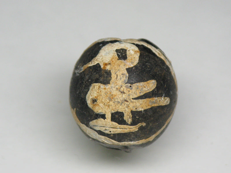 TOKO-BEADS T589-18 Manik Burung(black) 16mm T589-18 マニックブルン（鳥玉/ブラック） 16mm Asian bead & African bead  Handmade,Lampeork,bead,asia,india,ethnic,parts,accessory,beads とんぼ玉,ビーズ,トンボ玉,アジア,インド,エスニック,手作り,パーツ,アクセサリー