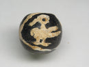 TOKO-BEADS T589-29 Manik Burung(black) 16mm T589-29 マニックブルン（鳥玉/ブラック） 16mm Asian bead & African bead  Handmade,Lampeork,bead,asia,india,ethnic,parts,accessory,beads とんぼ玉,ビーズ,トンボ玉,アジア,インド,エスニック,手作り,パーツ,アクセサリー