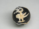 TOKO-BEADS T589-34 Manik Burung(black) 16mm T589-34 マニックブルン（鳥玉/ブラック） 16mm Asian bead & African bead  Handmade,Lampeork,bead,asia,india,ethnic,parts,accessory,beads とんぼ玉,ビーズ,トンボ玉,アジア,インド,エスニック,手作り,パーツ,アクセサリー