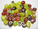 TOKO-BEADS XAG033-03P Discount Glass bead (50 pcs) 16～21mm XAG033-03P わけありフラワービーズ（50個パック） 16～21mm Asian bead & African bead  Handmade,Lampeork,bead,asia,india,ethnic,parts,accessory,beads とんぼ玉,ビーズ,トンボ玉,アジア,インド,エスニック,手作り,パーツ,アクセサリー