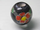 TOKO-BEADS XAG999-15 Discount Glass bead 20mm XAG999-15 わけあり花柄とんぼ玉（わけあり） 20mm Asian bead & African bead  Handmade,Lampeork,bead,asia,india,ethnic,parts,accessory,beads とんぼ玉,ビーズ,トンボ玉,アジア,インド,エスニック,手作り,パーツ,アクセサリー