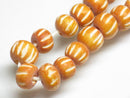 TOKO-BEADS AB183-48N Bone bead (strand) 8~9mm AB183-48N ボーンビーズ（連） 8~9mm Asian bead & African bead  Handmade,Lampeork,bead,asia,india,ethnic,parts,accessory,beads とんぼ玉,ビーズ,トンボ玉,アジア,インド,エスニック,手作り,パーツ,アクセサリー