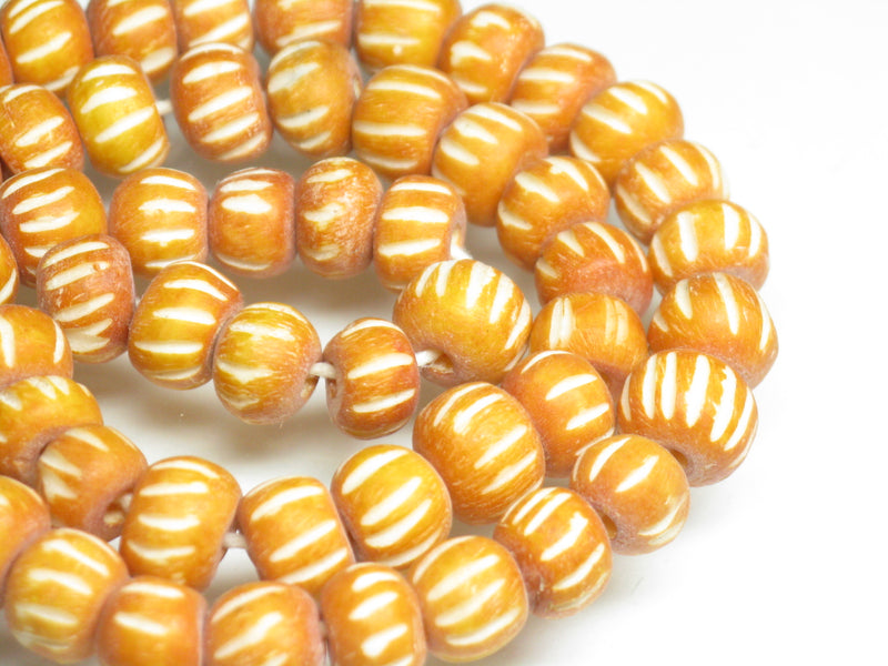 TOKO-BEADS AB183N-48 Bone bead (strand) 8~9mm AB183N-48 ボーンビーズ（連） 8~9mm Asian bead & African bead  Handmade,Lampeork,bead,asia,india,ethnic,parts,accessory,beads とんぼ玉,ビーズ,トンボ玉,アジア,インド,エスニック,手作り,パーツ,アクセサリー