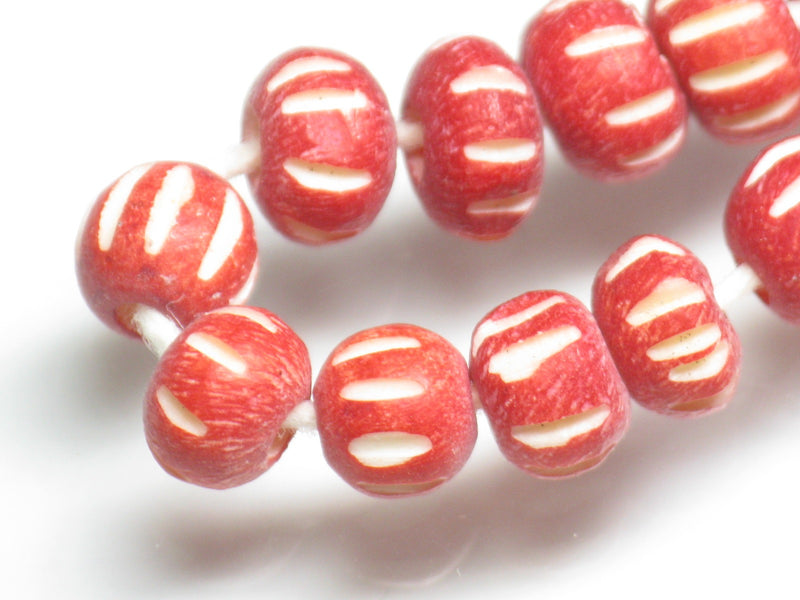 TOKO-BEADS AB183N-52 Bone bead (strand) 7.5~9mm AB183N-52 ボーンビーズ（連） 7.5~9mm Asian bead & African bead  Handmade,Lampeork,bead,asia,india,ethnic,parts,accessory,beads とんぼ玉,ビーズ,トンボ玉,アジア,インド,エスニック,手作り,パーツ,アクセサリー
