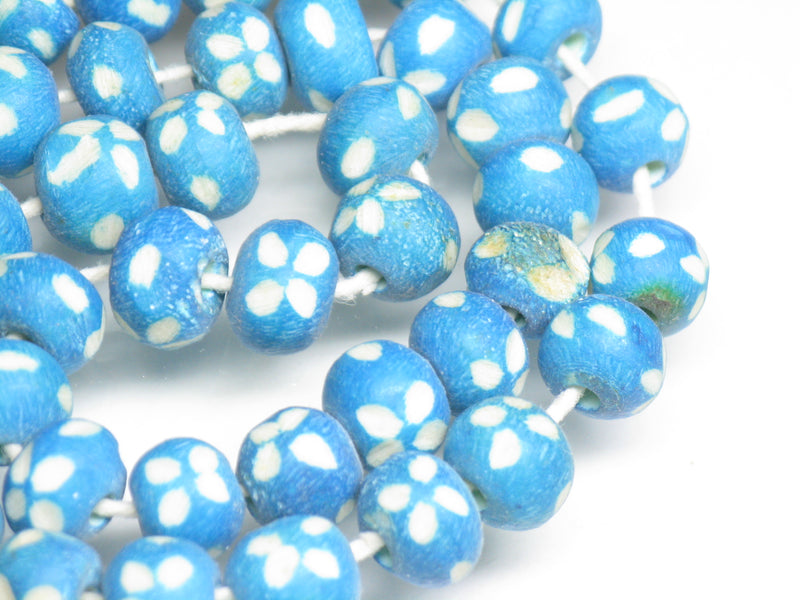 | TOKO-BEADS |AB183N-54 ボーンビーズ（連） 8~9mmとんぼ玉,ビーズ,トンボ玉,アジア,インド,エスニック,手作り,パーツ,アクセサリー