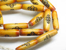 TOKO-BEADS AB184-40N Bone bead (strand) 6.5~7.5mm AB184-40N ボーンビーズ（連） 6.5~7.5mm Asian bead & African bead  Handmade,Lampeork,bead,asia,india,ethnic,parts,accessory,beads とんぼ玉,ビーズ,トンボ玉,アジア,インド,エスニック,手作り,パーツ,アクセサリー