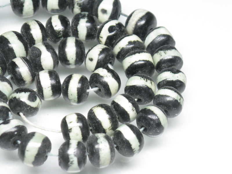 TOKO-BEADS AB185-30 Bone bead (strand) 8.5~10mm AB185-30 ボーンビーズ（連） 8.5~10mm Asian bead & African bead  Handmade,Lampeork,bead,asia,india,ethnic,parts,accessory,beads とんぼ玉,ビーズ,トンボ玉,アジア,インド,エスニック,手作り,パーツ,アクセサリー