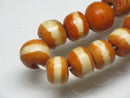 TOKO-BEADS AB185-37 Bone bead (strand) 7.5~10mm AB185-37 ボーンビーズ（連） 7.5~10mm Asian bead & African bead  Handmade,Lampeork,bead,asia,india,ethnic,parts,accessory,beads とんぼ玉,ビーズ,トンボ玉,アジア,インド,エスニック,手作り,パーツ,アクセサリー