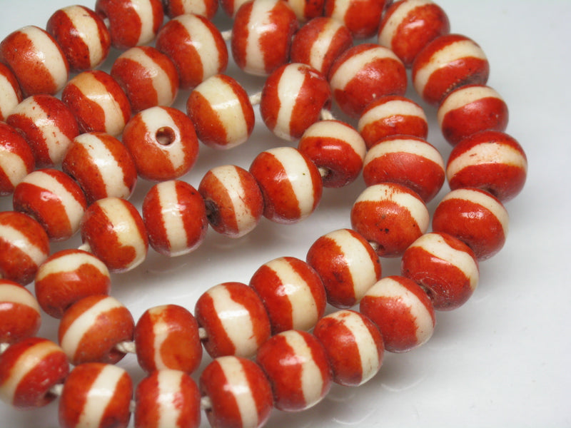 TOKO-BEADS AB185-41 Bone bead (strand) 9~10.5mm AB185-41 ボーンビーズ（連） 9~10.5mm Asian bead & African bead  Handmade,Lampeork,bead,asia,india,ethnic,parts,accessory,beads とんぼ玉,ビーズ,トンボ玉,アジア,インド,エスニック,手作り,パーツ,アクセサリー