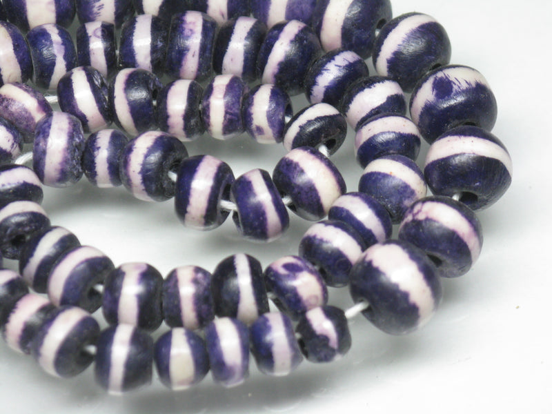 | TOKO-BEADS |AB185-43 ボーンビーズ（連） 8.5~10mmとんぼ玉,ビーズ,トンボ玉,アジア,インド,エスニック,手作り,パーツ,アクセサリー