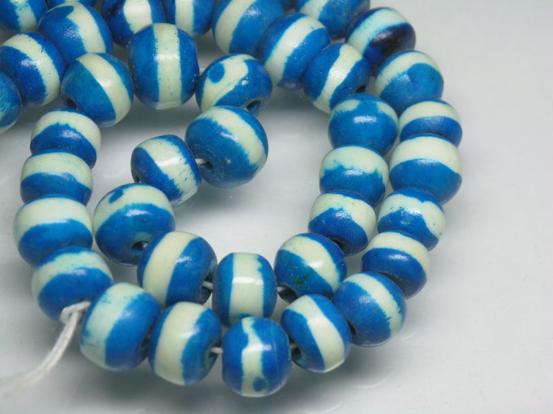 | TOKO-BEADS |AB185-44 ボーンビーズ（連） 8~10mmとんぼ玉,ビーズ,トンボ玉,アジア,インド,エスニック,手作り,パーツ,アクセサリー