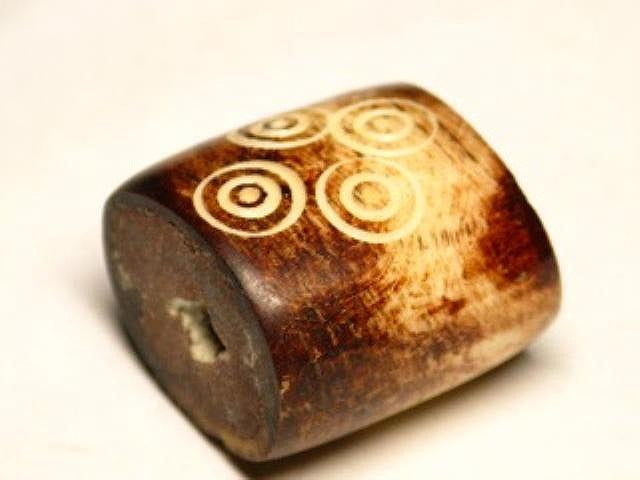 TOKO-BEADS AB187-30 Bone bead 18mm AB187-30 大粒ボーンビーズ 18mm Asian bead & African bead  Handmade,Lampeork,bead,asia,india,ethnic,parts,accessory,beads とんぼ玉,ビーズ,トンボ玉,アジア,インド,エスニック,手作り,パーツ,アクセサリー