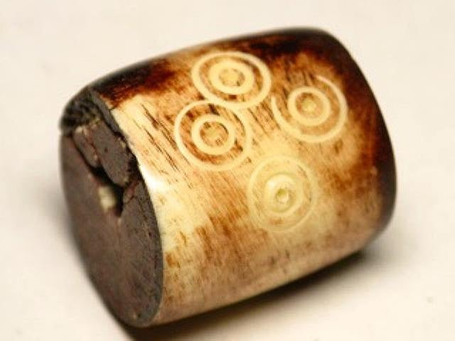 TOKO-BEADS AB187-36 Bone bead 19mm AB187-36 大粒ボーンビーズ 19mm Asian bead & African bead  Handmade,Lampeork,bead,asia,india,ethnic,parts,accessory,beads とんぼ玉,ビーズ,トンボ玉,アジア,インド,エスニック,手作り,パーツ,アクセサリー