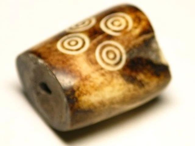 TOKO-BEADS AB187-52 Bone bead 21mm AB187-52 大粒ボーンビーズ 21mm Asian bead & African bead  Handmade,Lampeork,bead,asia,india,ethnic,parts,accessory,beads とんぼ玉,ビーズ,トンボ玉,アジア,インド,エスニック,手作り,パーツ,アクセサリー