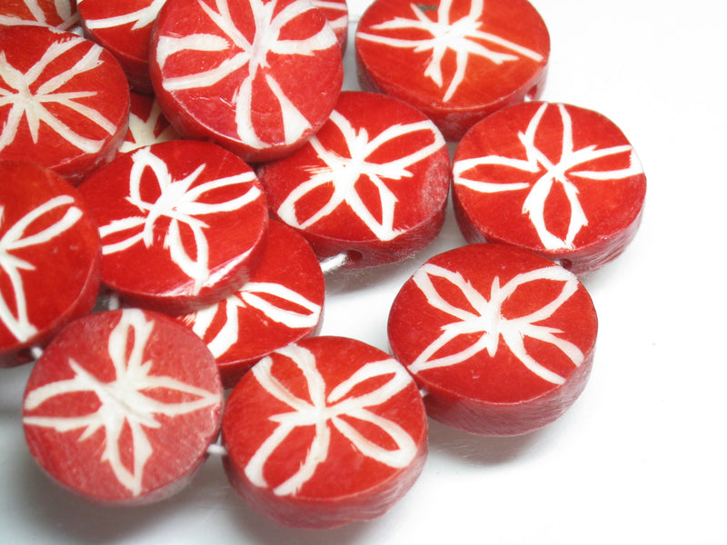 TOKO-BEADS AB187-80N Bone bead (strand) 20~22mm AB187-80N ボーンビーズ（連） 20~22mm Asian bead & African bead  Handmade,Lampeork,bead,asia,india,ethnic,parts,accessory,beads とんぼ玉,ビーズ,トンボ玉,アジア,インド,エスニック,手作り,パーツ,アクセサリー