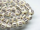 TOKO-BEADS AB191-22N Bone bead (strand) 8~9mm AB191-22N ボーンビーズ（連） 8~9mm Asian bead & African bead  Handmade,Lampeork,bead,asia,india,ethnic,parts,accessory,beads とんぼ玉,ビーズ,トンボ玉,アジア,インド,エスニック,手作り,パーツ,アクセサリー