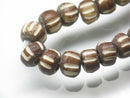 TOKO-BEADS AB191-33N Bone bead (strand) 7~8mm AB191-33N ボーンビーズ（連） 7~8mm Asian bead & African bead  Handmade,Lampeork,bead,asia,india,ethnic,parts,accessory,beads とんぼ玉,ビーズ,トンボ玉,アジア,インド,エスニック,手作り,パーツ,アクセサリー