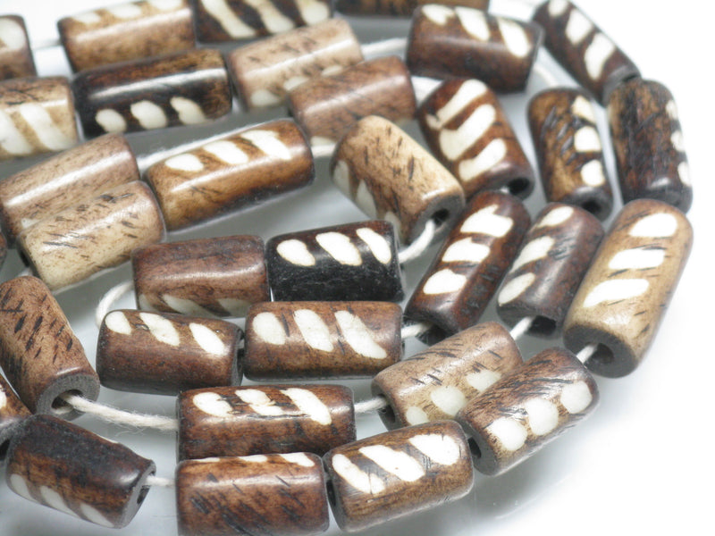 TOKO-BEADS AB195-06N Bone bead (strand) 6~7mm AB195-06N ボーンビーズ（連） 6~7mm Asian bead & African bead  Handmade,Lampeork,bead,asia,india,ethnic,parts,accessory,beads とんぼ玉,ビーズ,トンボ玉,アジア,インド,エスニック,手作り,パーツ,アクセサリー