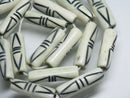 TOKO-BEADS AB195-12N Bone bead (strand) 7~8mm AB195-12N ボーンビーズ（連） 7~8mm Asian bead & African bead  Handmade,Lampeork,bead,asia,india,ethnic,parts,accessory,beads とんぼ玉,ビーズ,トンボ玉,アジア,インド,エスニック,手作り,パーツ,アクセサリー
