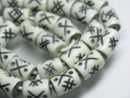 TOKO-BEADS AB195-13N Bone bead (strand) 6~8mm AB195-13N ボーンビーズ（連） 6~8mm Asian bead & African bead  Handmade,Lampeork,bead,asia,india,ethnic,parts,accessory,beads とんぼ玉,ビーズ,トンボ玉,アジア,インド,エスニック,手作り,パーツ,アクセサリー