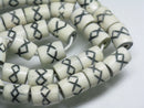 TOKO-BEADS AB195-14N Bone bead (strand) 6.5~8mm AB195-14N ボーンビーズ（連） 6.5~8mm Asian bead & African bead  Handmade,Lampeork,bead,asia,india,ethnic,parts,accessory,beads とんぼ玉,ビーズ,トンボ玉,アジア,インド,エスニック,手作り,パーツ,アクセサリー