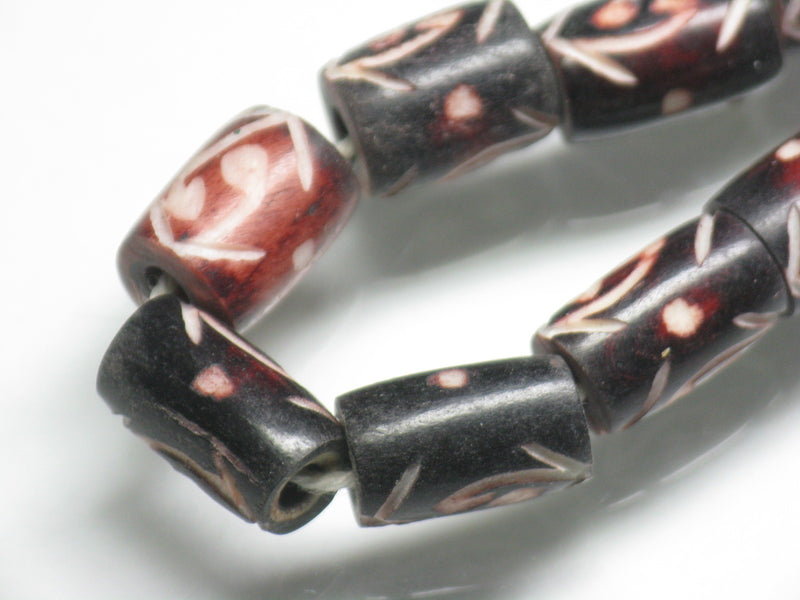 TOKO-BEADS AB195-19N Bone bead (strand) 6~8mm AB195-19N ボーンビーズ（連） 6~8mm Asian bead & African bead  Handmade,Lampeork,bead,asia,india,ethnic,parts,accessory,beads とんぼ玉,ビーズ,トンボ玉,アジア,インド,エスニック,手作り,パーツ,アクセサリー