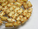 TOKO-BEADS AB195-24N Bone bead (strand) 6~8mm AB195-24N ボーンビーズ（連） 6~8mm Asian bead & African bead  Handmade,Lampeork,bead,asia,india,ethnic,parts,accessory,beads とんぼ玉,ビーズ,トンボ玉,アジア,インド,エスニック,手作り,パーツ,アクセサリー