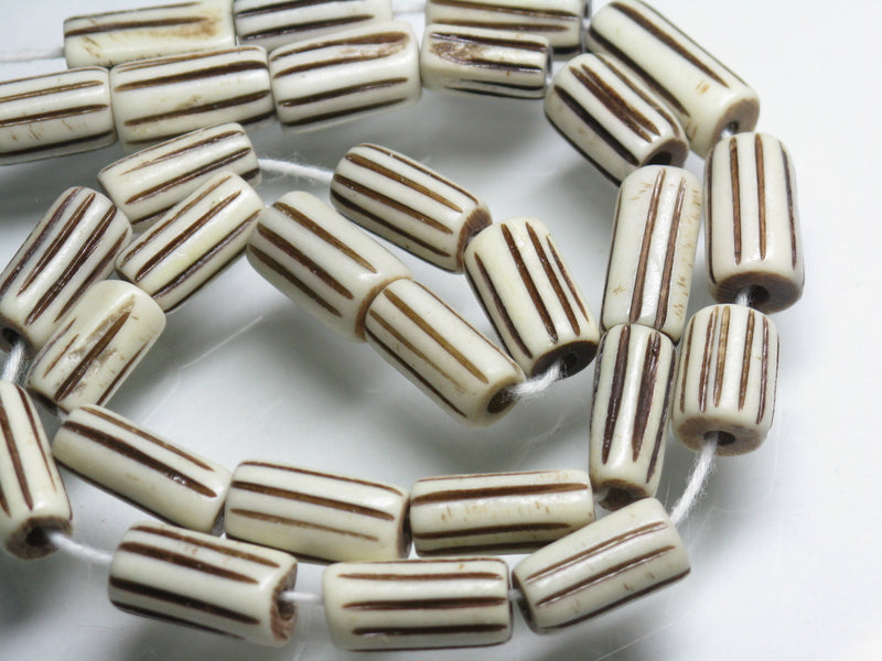 | TOKO-BEADS |AB195N-27 ボーンビーズ（連） 5.5~7mmとんぼ玉,ビーズ,トンボ玉,アジア,インド,エスニック,手作り,パーツ,アクセサリー