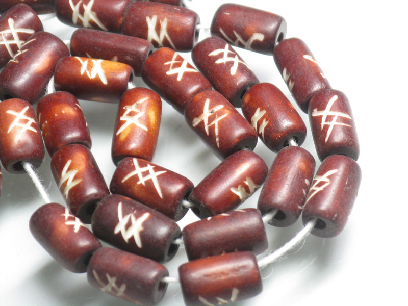 | TOKO-BEADS |AB195N-28 ボーンビーズ（連） 5~6mmとんぼ玉,ビーズ,トンボ玉,アジア,インド,エスニック,手作り,パーツ,アクセサリー