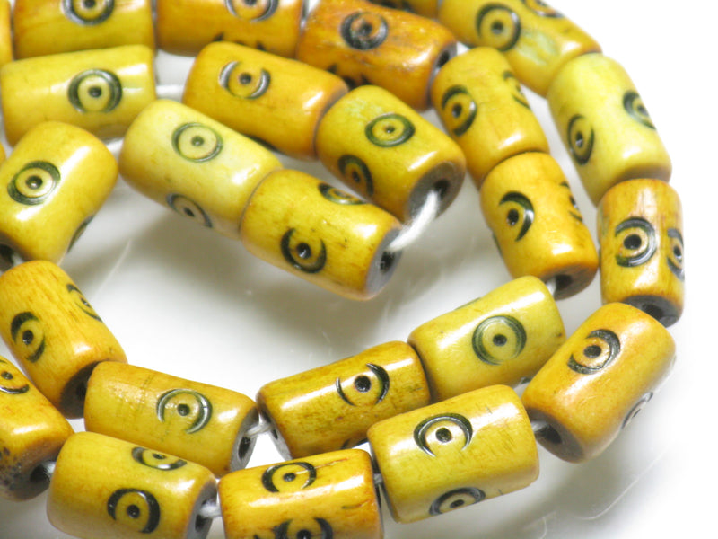 | TOKO-BEADS |AB195N-31 ボーンビーズ（連） 7~8mmとんぼ玉,ビーズ,トンボ玉,アジア,インド,エスニック,手作り,パーツ,アクセサリー