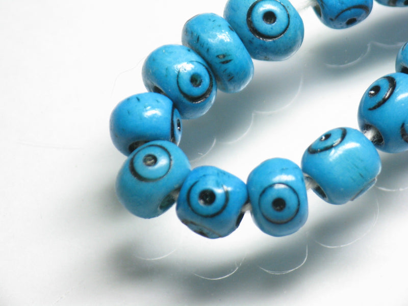 TOKO-BEADS AB195-43N Bone bead (strand) 7mm AB195-43N ボーンビーズ（連） 7mm Asian bead & African bead  Handmade,Lampeork,bead,asia,india,ethnic,parts,accessory,beads とんぼ玉,ビーズ,トンボ玉,アジア,インド,エスニック,手作り,パーツ,アクセサリー