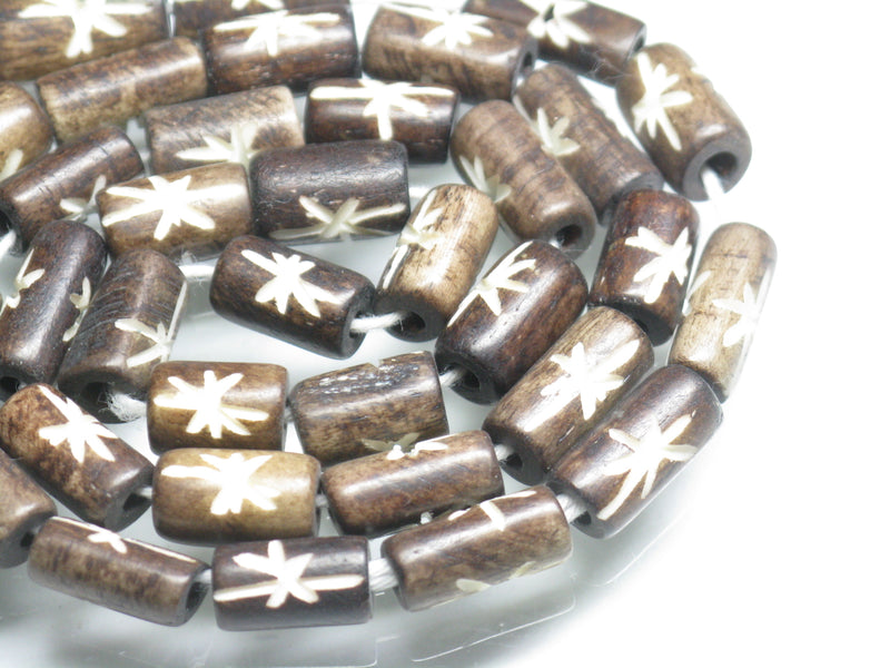 | TOKO-BEADS |AB196N-18 ボーンビーズ（連） 5~7mmとんぼ玉,ビーズ,トンボ玉,アジア,インド,エスニック,手作り,パーツ,アクセサリー