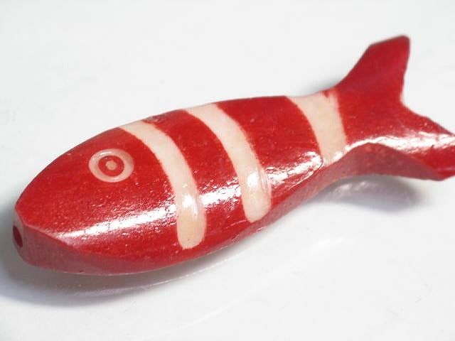 TOKO-BEADS AB200-12 Bone bead (Fish) 13~17mm AB200-12 ボーンビーズ（魚） 13~17mm Asian bead & African bead  Handmade,Lampeork,bead,asia,india,ethnic,parts,accessory,beads とんぼ玉,ビーズ,トンボ玉,アジア,インド,エスニック,手作り,パーツ,アクセサリー