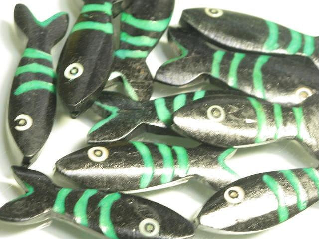 | TOKO-BEADS |AB200N-03 ボーンビーズ（魚）（連） 13~17mmとんぼ玉,ビーズ,トンボ玉,アジア,インド,エスニック,手作り,パーツ,アクセサリー