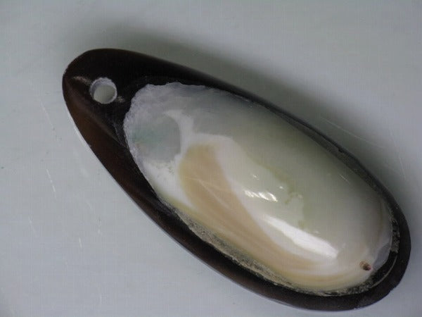 TOKO-BEADS AB303-35 Shell Charm 33mm AB303-35 アコヤ貝チャーム 33mm Asian bead & African bead  Handmade,Lampeork,bead,asia,india,ethnic,parts,accessory,beads とんぼ玉,ビーズ,トンボ玉,アジア,インド,エスニック,手作り,パーツ,アクセサリー