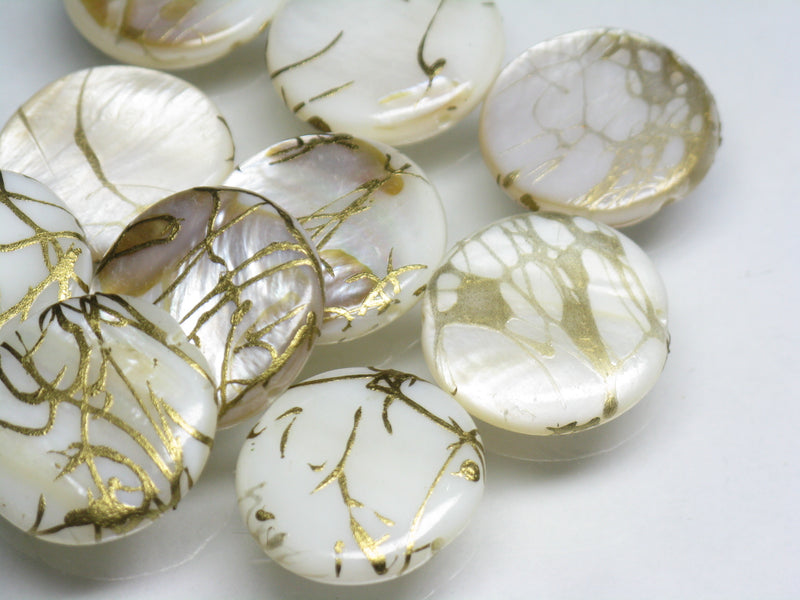 TOKO-BEADS AB306-01P Shell bead (10pcs) 18mm AB306-01P コイン型シェルビーズS（10個パック） 18mm Asian bead & African bead  Handmade,Lampeork,bead,asia,india,ethnic,parts,accessory,beads とんぼ玉,ビーズ,トンボ玉,アジア,インド,エスニック,手作り,パーツ,アクセサリー