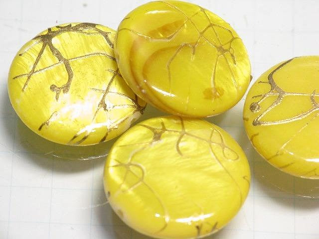 TOKO-BEADS AB306-02P Shell bead (10pcs) 18mm AB306-02P コイン型シェルビーズS（10個パック） 18mm Asian bead & African bead  Handmade,Lampeork,bead,asia,india,ethnic,parts,accessory,beads とんぼ玉,ビーズ,トンボ玉,アジア,インド,エスニック,手作り,パーツ,アクセサリー