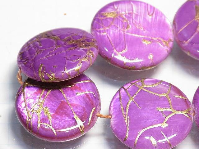 TOKO-BEADS AB306-07P Shell bead (10pcs) 18mm AB306-07P コイン型シェルビーズS（10個パック） 18mm Asian bead & African bead  Handmade,Lampeork,bead,asia,india,ethnic,parts,accessory,beads とんぼ玉,ビーズ,トンボ玉,アジア,インド,エスニック,手作り,パーツ,アクセサリー