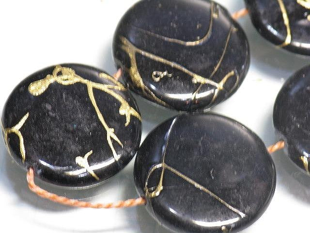 TOKO-BEADS AB306-10P Shell bead (10pcs) 18mm AB306-10P コイン型シェルビーズS（10個パック） 18mm Asian bead & African bead  Handmade,Lampeork,bead,asia,india,ethnic,parts,accessory,beads とんぼ玉,ビーズ,トンボ玉,アジア,インド,エスニック,手作り,パーツ,アクセサリー