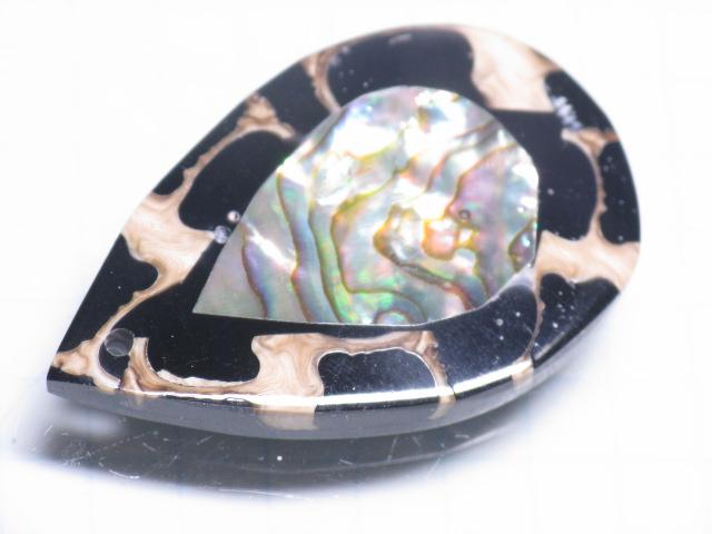 TOKO-BEADS AB307-10 Shell Charm 36mm AB307-10 シェルチャーム 36mm Asian bead & African bead  Handmade,Lampeork,bead,asia,india,ethnic,parts,accessory,beads とんぼ玉,ビーズ,トンボ玉,アジア,インド,エスニック,手作り,パーツ,アクセサリー