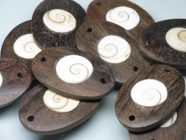 TOKO-BEADS AB307-58 Shell Charm 34mm AB307-58 シェルチャーム 34mm Asian bead & African bead  Handmade,Lampeork,bead,asia,india,ethnic,parts,accessory,beads とんぼ玉,ビーズ,トンボ玉,アジア,インド,エスニック,手作り,パーツ,アクセサリー