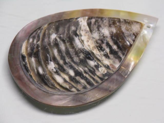 TOKO-BEADS AB314-22  Large Size Shell Charm 40mm AB314-22 大型シェルチャーム 40mm Asian bead & African bead  Handmade,Lampeork,bead,asia,india,ethnic,parts,accessory,beads とんぼ玉,ビーズ,トンボ玉,アジア,インド,エスニック,手作り,パーツ,アクセサリー
