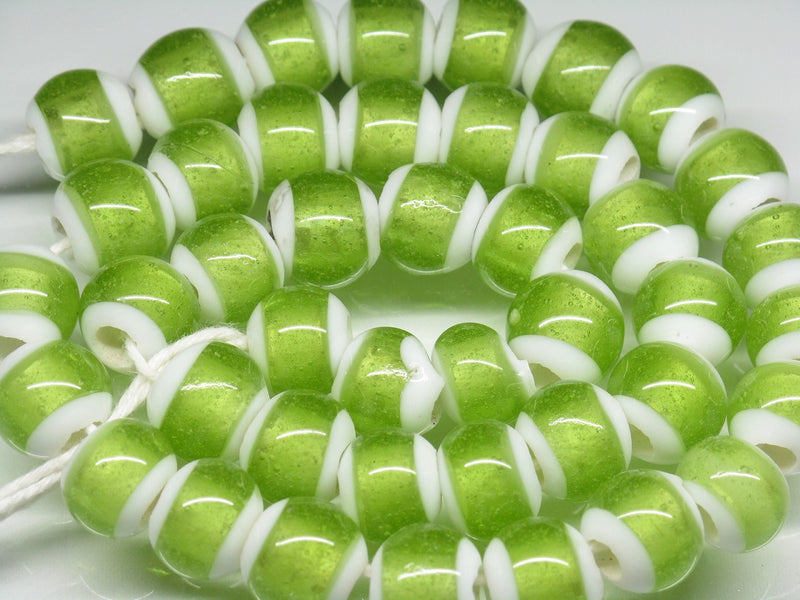 | TOKO-BEADS |AG003N-15 ガラスビーズ（連） 10~12mmとんぼ玉,ビーズ,トンボ玉,アジア,インド,エスニック,手作り,パーツ,アクセサリー