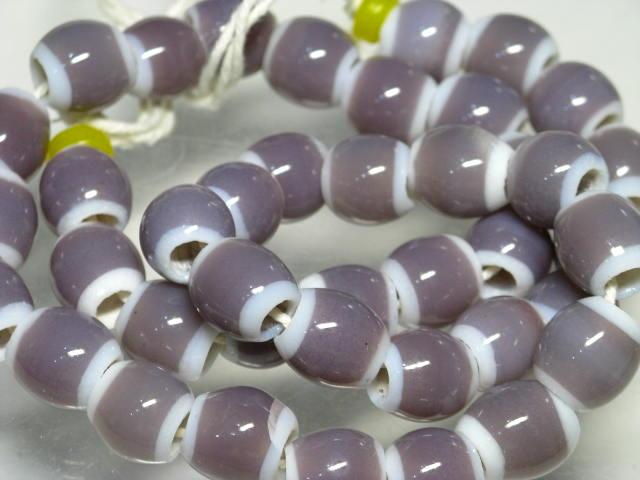 | TOKO-BEADS |AG003N-34 ガラスビーズ（連） 10~11mmとんぼ玉,ビーズ,トンボ玉,アジア,インド,エスニック,手作り,パーツ,アクセサリー