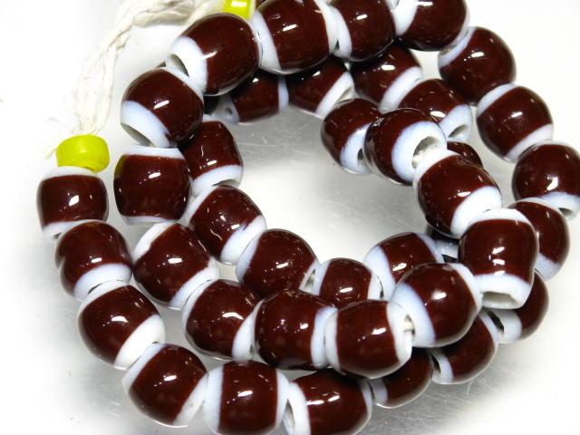 | TOKO-BEADS |AG003N-35 ガラスビーズ（連） 10~11mmとんぼ玉,ビーズ,トンボ玉,アジア,インド,エスニック,手作り,パーツ,アクセサリー