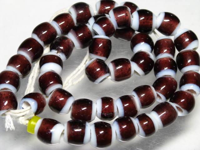 | TOKO-BEADS |AG003N-36 ガラスビーズ（連） 10~11mmとんぼ玉,ビーズ,トンボ玉,アジア,インド,エスニック,手作り,パーツ,アクセサリー